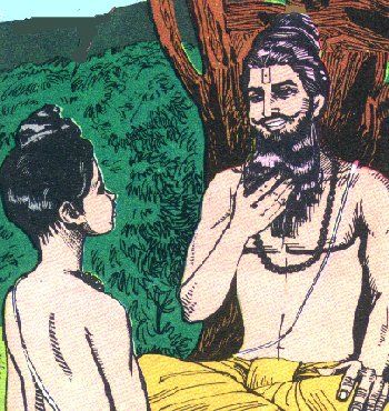 Svetaketa conversing with his Father